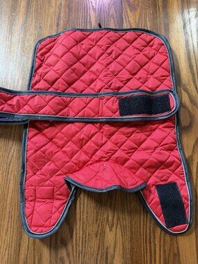 Quilted Red Nylon Unbranded Medium Dog Vest - 17 in.